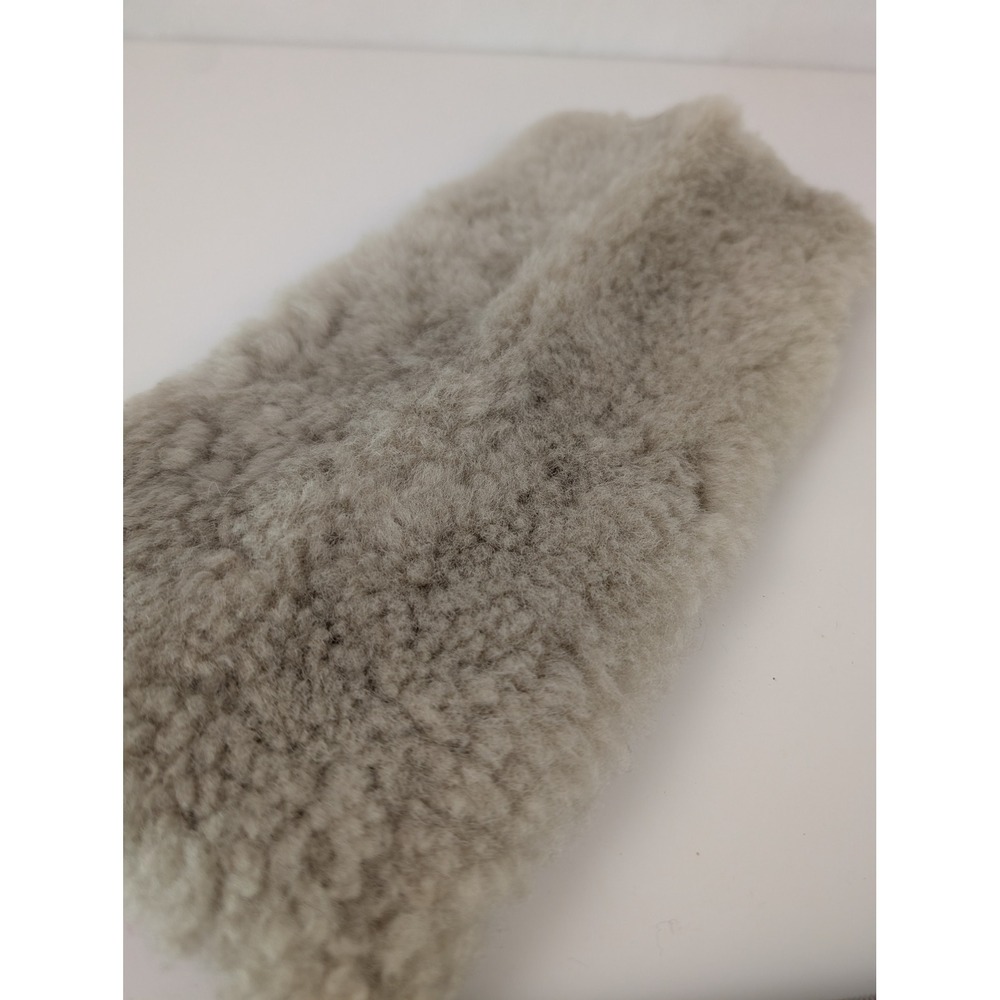 Genuine Sheepskin Shearling Strap Cover Taupe Seat Belt Golf Bag Strap Purse - Picture 5 of 8